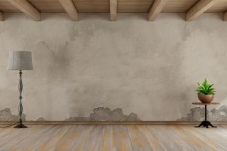 Vochtige muur door opstijgend vocht