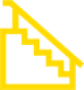 Icône d'un escalier de sous-sol (jaune)